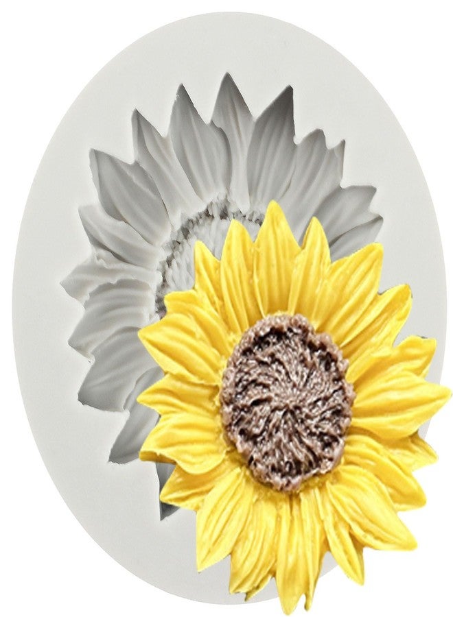 FCKEMLDS Sunflower Silicone Molds 3D Flower Fondant Molds for Cake Decorating Cupcake Topper Candy Chocolate Flower Soap Wax Candle Polymer Clay Gum Paste - Image 1