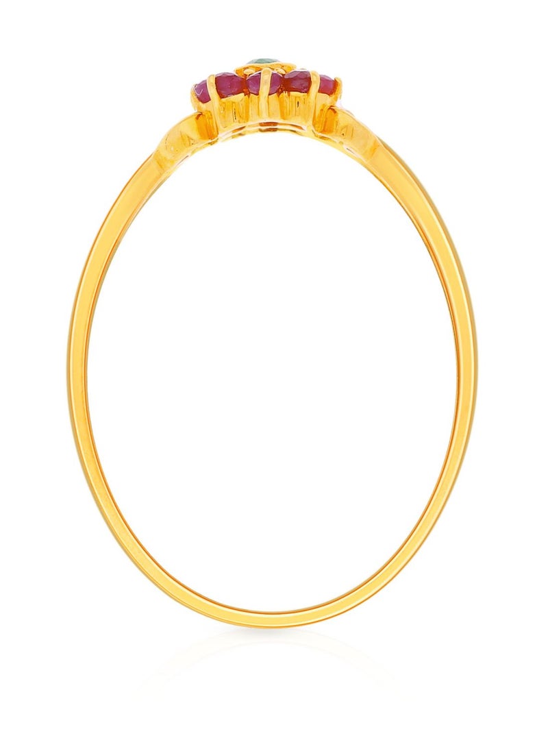 Malabar Gold and Diamonds 22 Carat 916 Purity Precia Gemstone Ring PGNFNC222RN1 for Women  - Image 3