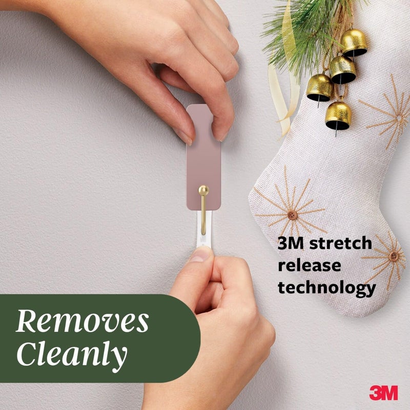 Command Medium Wire Hook, Dusty Rose, 4 Hooks, 6 Strips - Image 5