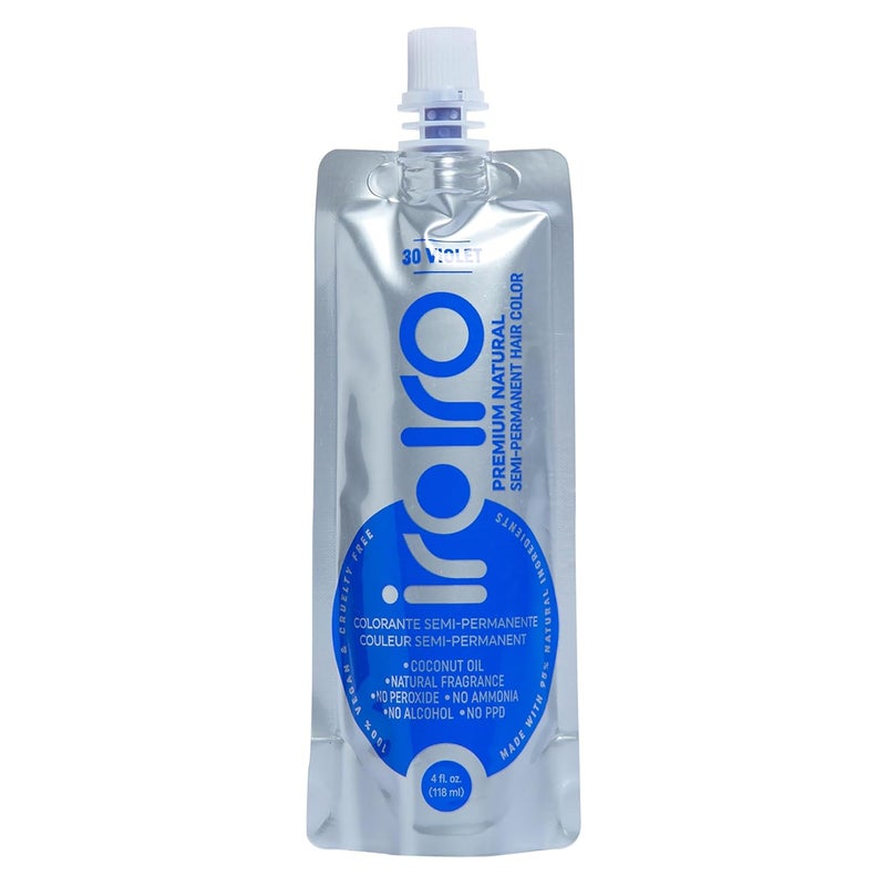 IROIRO Premium Natural Semi Permanent Hair Color 30 Violet 4oz