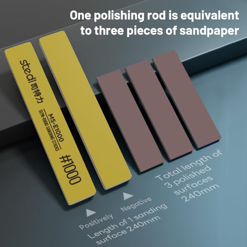 stedi Sanding Sticks, Model Hobby Making Tools, Polishing Sanding Sticks Tools for Gundam Repairing Plastic Model and Miniature Model 6PCS(#400+#600+#800+#1000+#1200+#1500) - Image 4