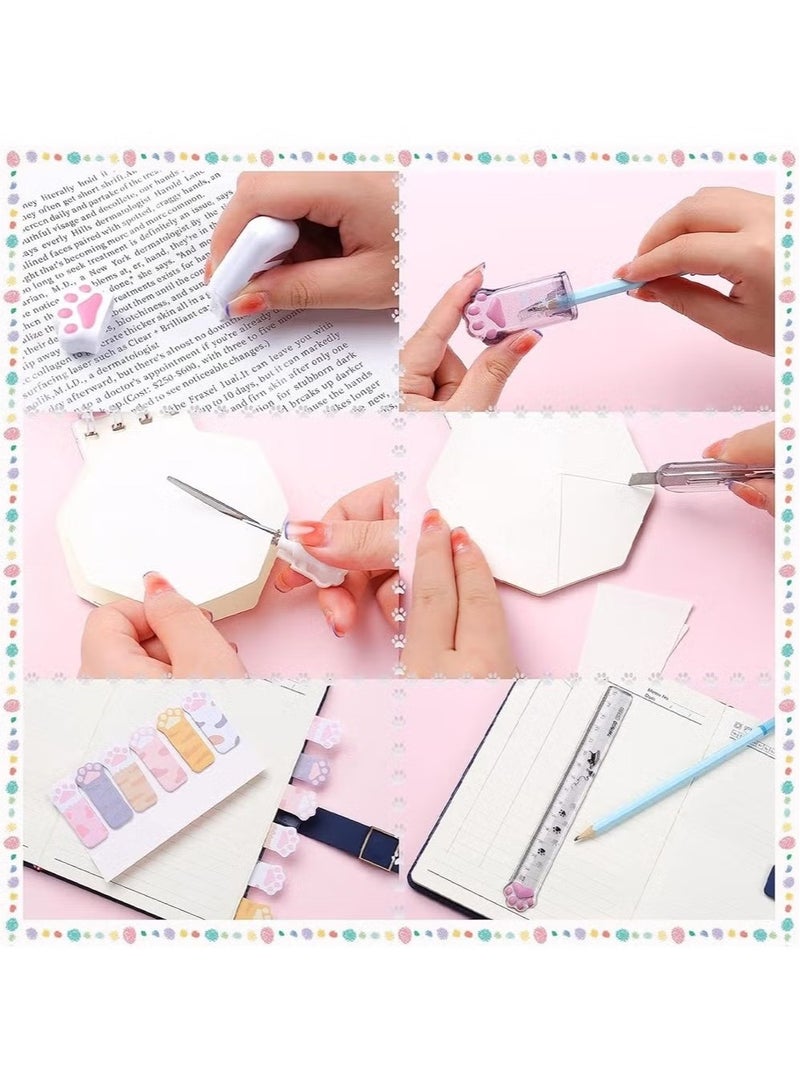 9 Pcs Cute Cat Paw Stationery Set for Boys and Girls Cat Lovers Supplies - Image 4