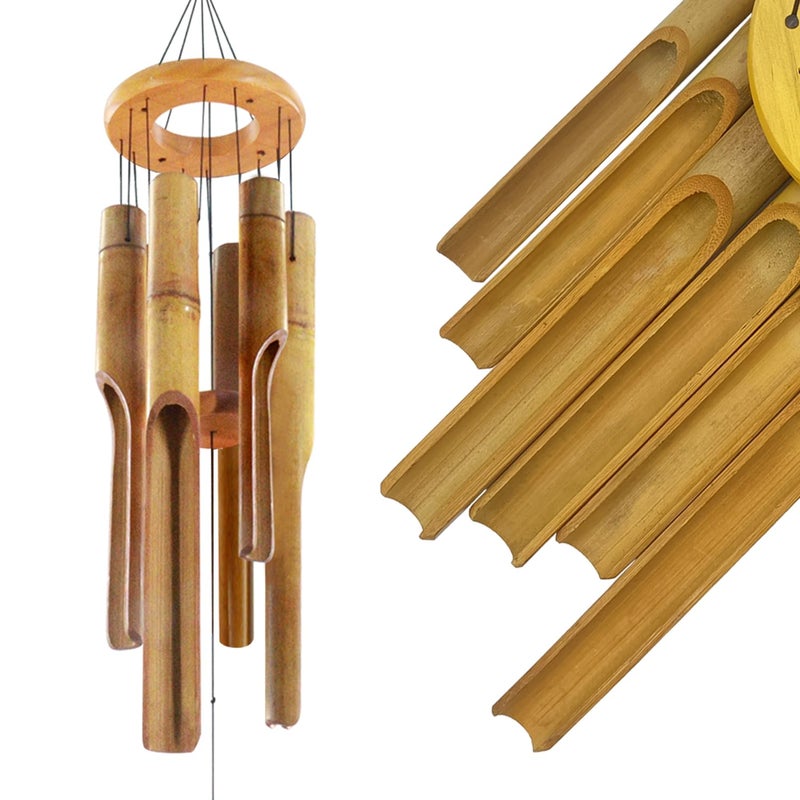 ASTARIN Bamboo Wind Chimes for Outside,Wooden Wind Chimes with Melody Soothing Tone,32" Classic Zen Bamboo Windchime for Porch Patio Garden or Indoor (FSC Certified) - Image 1