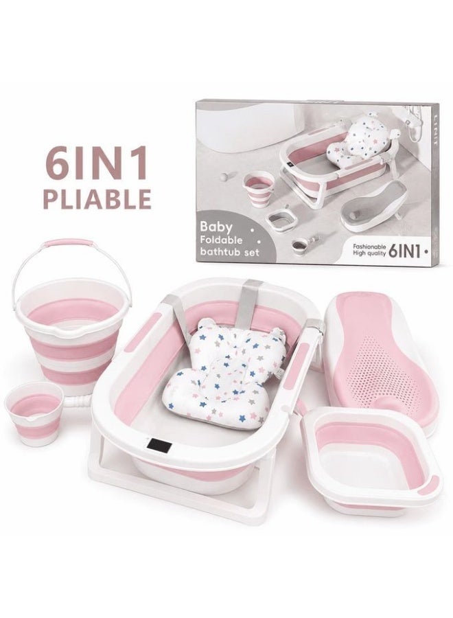 Foldable Bathtub Set for Children (6-in-1) with Accessories and Smart Temperature Sensor - Image 2
