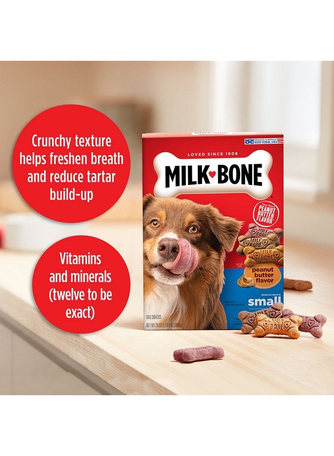 ميلك-بون بسكويت الكلاب بنكهة زبدة الفول السوداني من Milk-Bone، مكافآت الكلاب الصغيرة المقرمشة، علبة 7 أرطال - Image 2