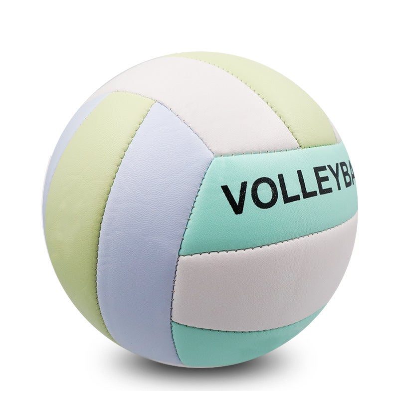 Generic Professional PVC Volleyball Official Size 5 Macaroon purple Green