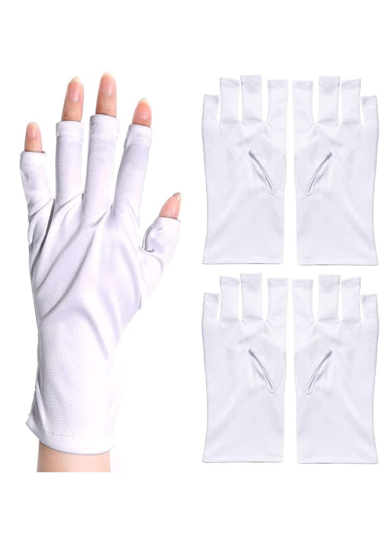 KASTWAVE Nail Gloves Uv Protection Gel Manicures Glove Sunblock UV Shield Protection Fingerless Protection Gloves for Manicures for UV Light Lamp Manicure Dryer 2 Pairs - Image 1