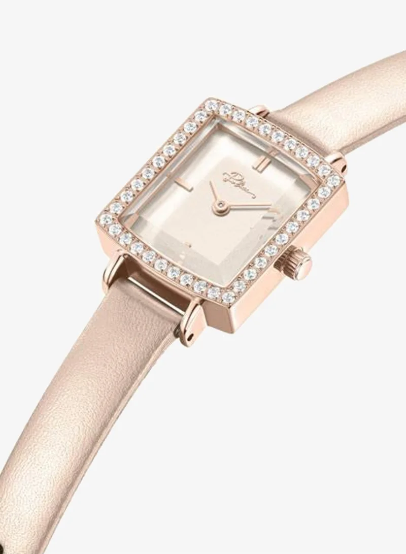 Police Light Pink Women's Lorie Light Pink Dial Genuine Leather Strap Analog Watch for Women, 19.2mm for Women | Best Price UAE