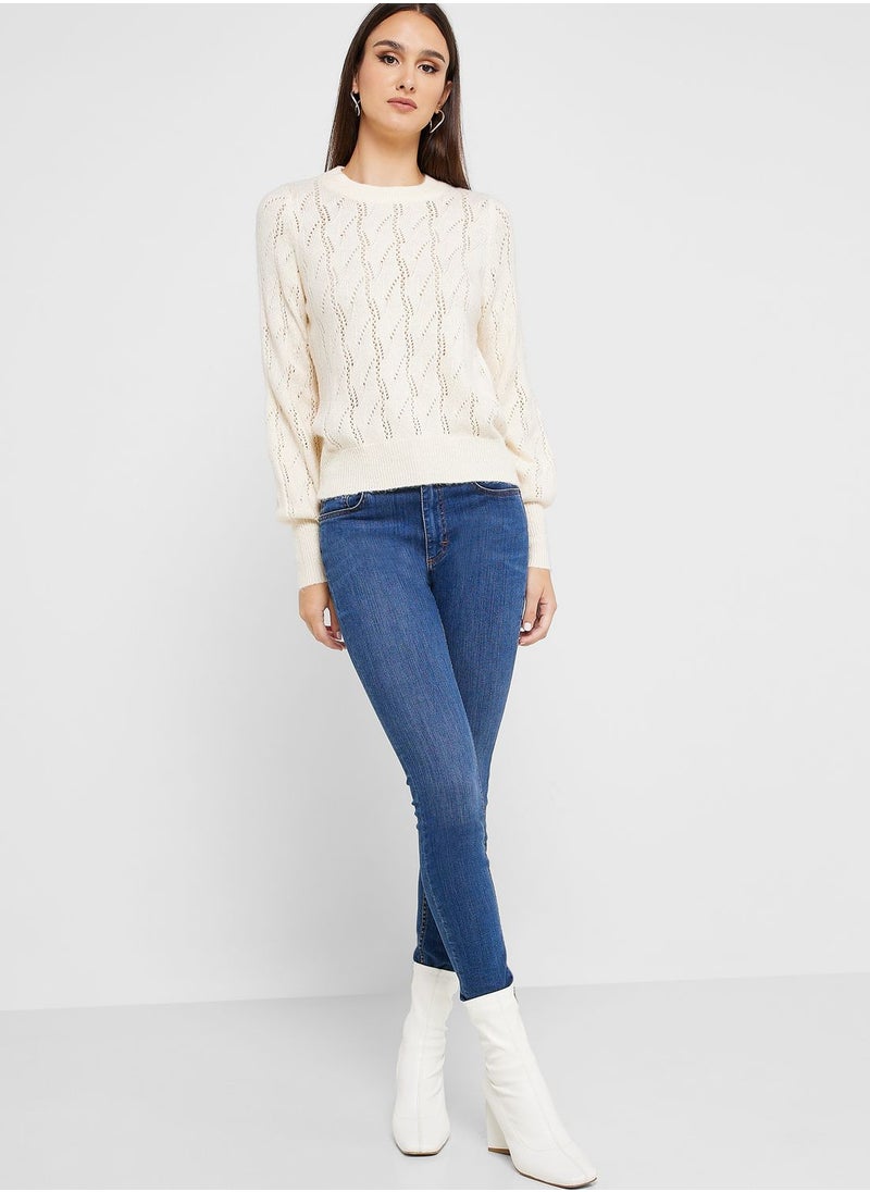 VERO MODA - Crew Neck Knitted Sweater - Image 1