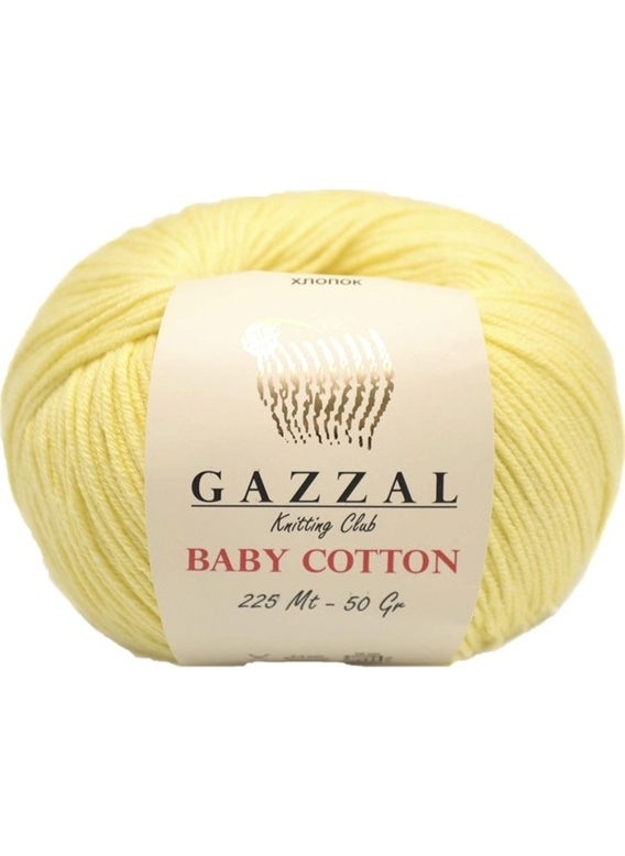 Gazzal Baby Cotton Yellow Baby Wool-3413 