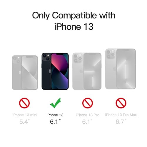 JETech Matte Case for iPhone 13 61Inch Shockproof Military Grade Drop Protection Frosted Translucent Back Phone Cover AntiFingerprint Black - Image 3