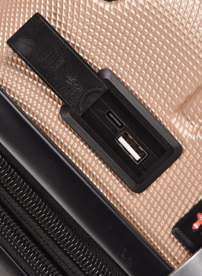 Magellan Carry On ABS Luggage Trolley Travel Bag 1Pc HK092-20