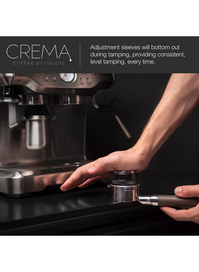 Crema Coffee Products | 53.3mm Coffee Distributor/Leveler & Hand Tamper | Fits 54mm Breville Portafilters | Double Sided, Adjustable Depth | Beautiful Espresso Hand Tampers - Image 3