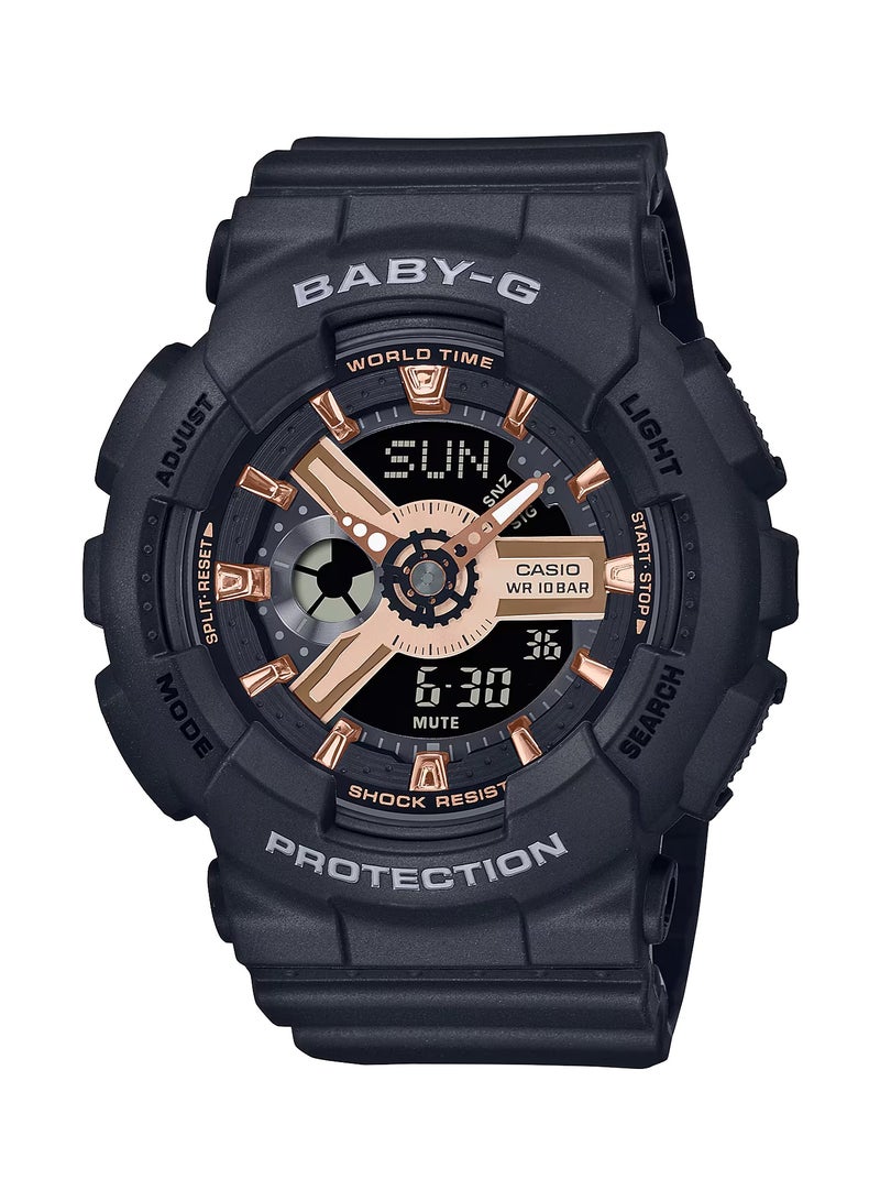 CASIO Baby-G Analog Digital Black Resin Band Women's Watch BA-110XRG-1ADR 46.3 × 43.4 × 15.8 mm - Image 1
