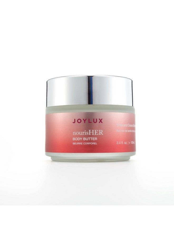 Joylux Joylux nourisHER Body Butter for Dry to Very Dry Skin with Shea Butter, Cocoa Butter, Aloe Vera & Squalane, Creamy, Clean Moisturizer for Intense Hydration 3.4 oz - Image 1