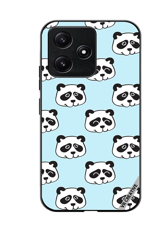 VR CREATIVE Protective Case Cover For Xiaomi Poco M6 Pro 5G Funny Heads In Panda Style Design Multicolour - Image 1