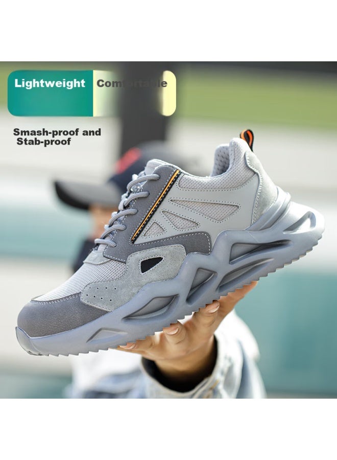 Dinggu Safety Shoes For Men, Breathable, Construction Site Odor-Resistant, Electrician Insulated, Anti-Smashing, Anti-Puncture Steel Toe, Lightweight 1055Hui38 - Image 4
