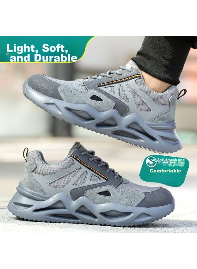 Dinggu Safety Shoes For Men, Breathable, Construction Site Odor-Resistant, Electrician Insulated, Anti-Smashing, Anti-Puncture Steel Toe, Lightweight 1055Hui38 - Image 5