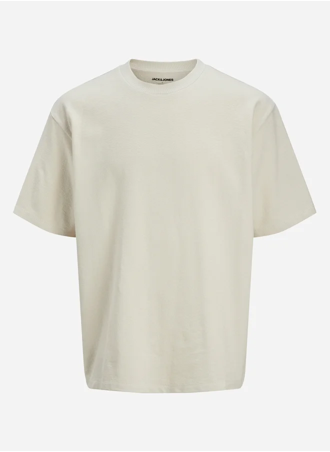 JACK & JONES Solid Crew Neck T-Shirt