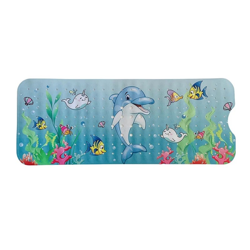 Y&D Modern Cartoon Anti-Slip PVC Baby Bath Mat - Easy Drain, Strong Suction Cups, Machine Washable - Safe & Comfortable for Home Bathroom Use - Image 1