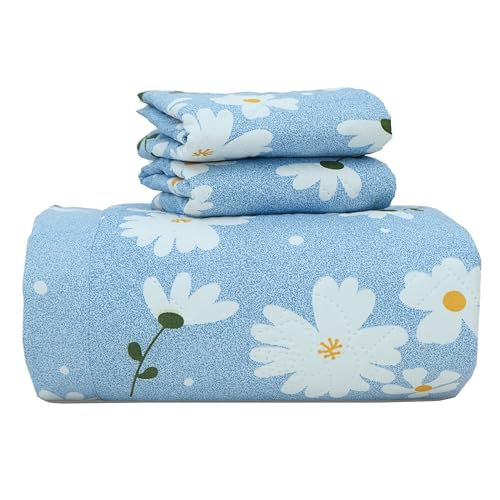 Akshya Reversible Quilted Bedcover Cotton King Size Bedsheet with 2 Pillow Covers All Season Ultrasonic Comforter Soft Lightweight Bedspread for Double Bed - Image 3