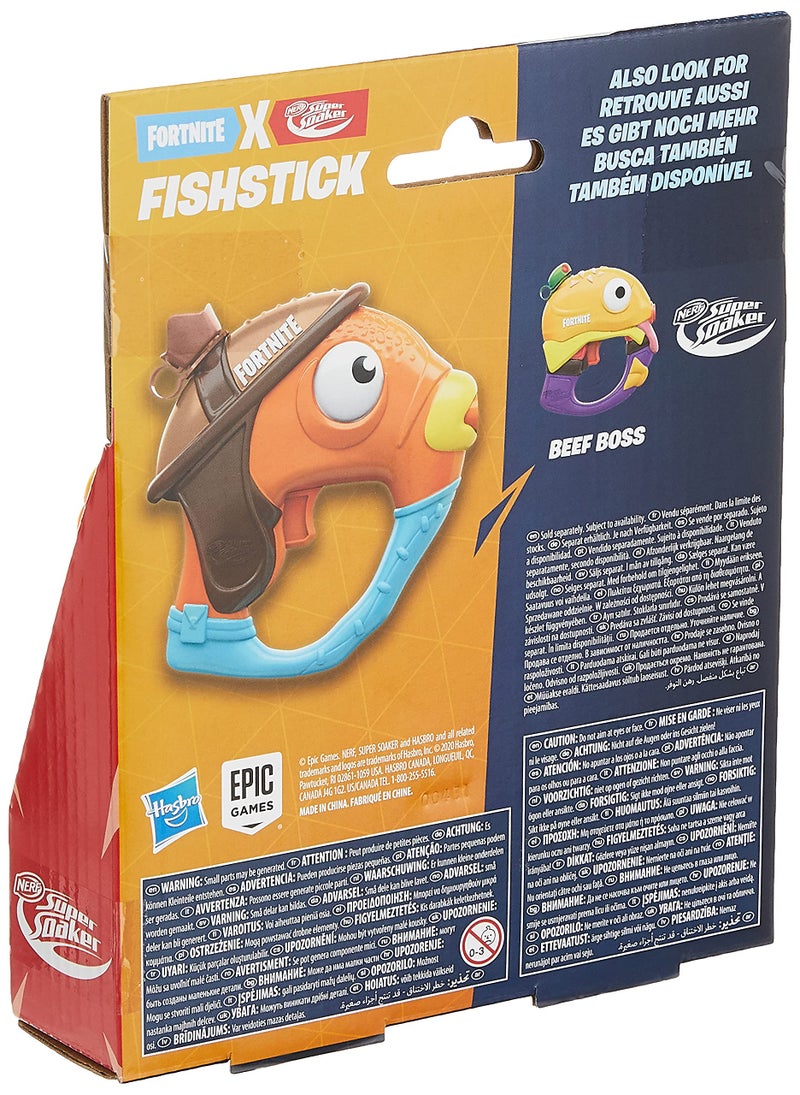 SUPER SOAKER SUPERSOAKER Nerf Fortnite Fishstick Water Blaster - Fortnite Fishstick Character Design - Easy-to-Carry Micro Size - for Kids  Youth  Adults - Image 4