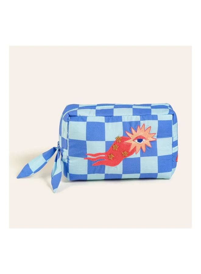زا زا زو حقيبة مكياج زرقاء من رجباث بحجم 23×14×9.5 سم.
