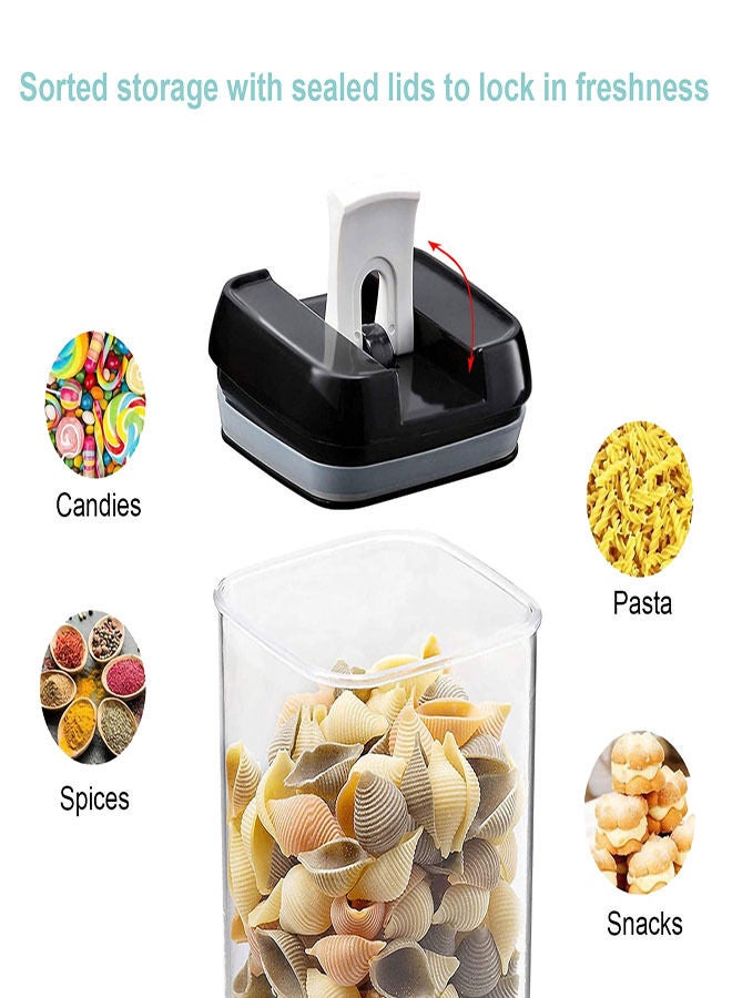 Vermaney Airtight Food Storage Box, 7 Piece BPA Free Plastic Grain Containers with Easy Lock Lid for Kitchen Pantry Organization and Storage, Includes 24 Labels - Image 5