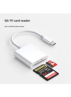 محول قارئ بطاقات SD من نوع C OTG من Apple لأجهزة متعددة بمنفذ مزدوج من نوع C