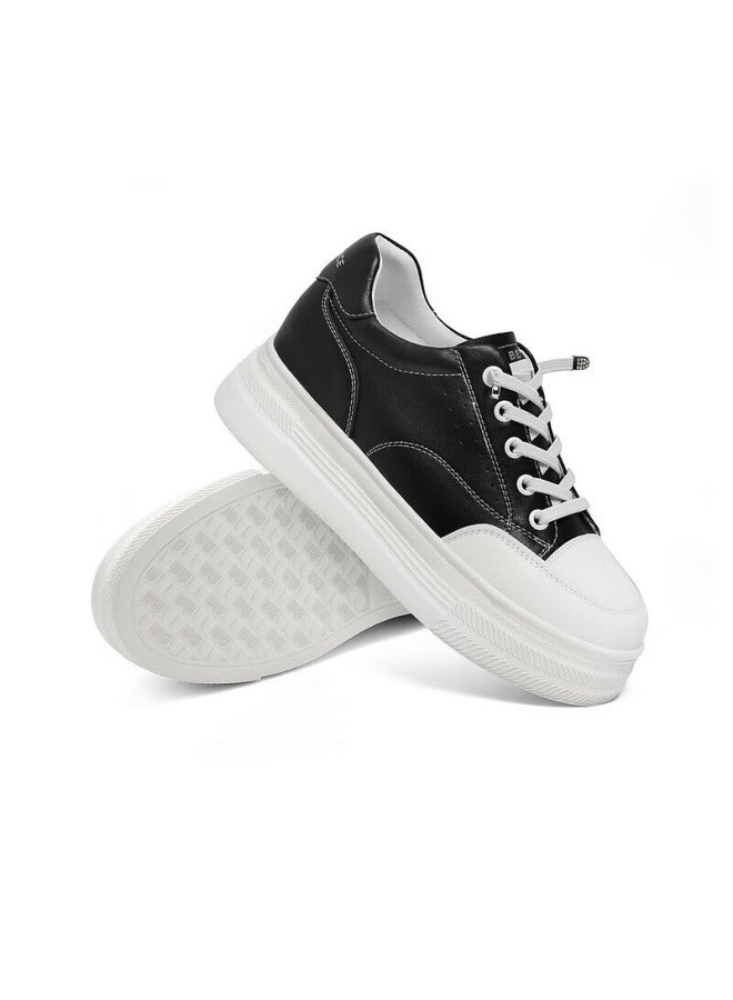 Belle Casual Versatile White Sneakers For Women, Simple Mall Shoes A6m1dam4, Black, Size 40 - Image 4
