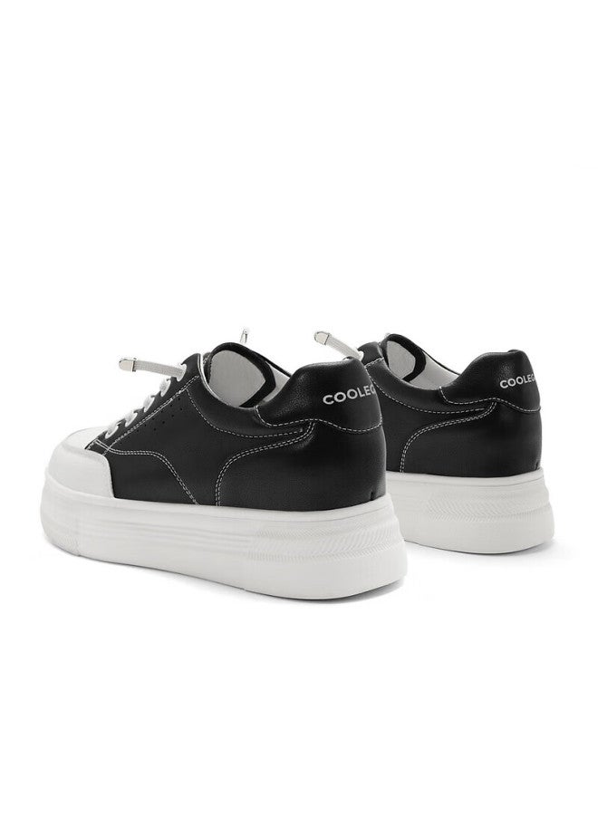 Belle Casual Versatile White Sneakers For Women, Simple Mall Shoes A6m1dam4, Black, Size 40 - Image 2