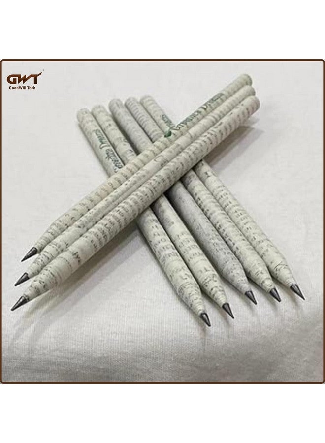 GoodWill Tech Recycled Newspaper Pencils Eco-Friendly For Kids School | Non-Toxic, Suitable For All Art & Craft, General Home, Office Or School Use, Writing, Sketching, Drawing Pack Of 20 - Image 2