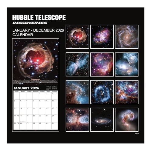 Vindora 2026 Wall Calendar - Hubble Telescope Wall Calendar 2026, January 2026 - December 2026, 12" x 24" (Open), Hanging Hook, Blocks and Holidays - Stunning Hubble Discoveries - Image 5