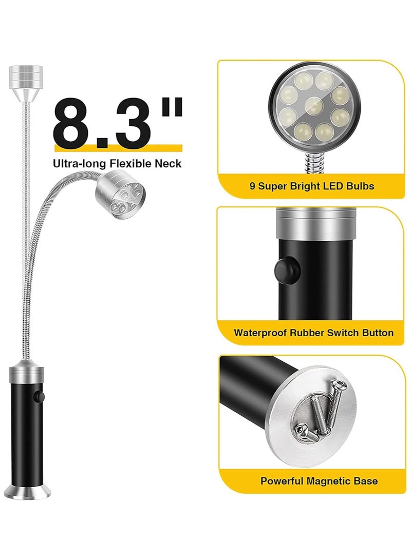راكسوم ضوء شواية الشواء، مجموعة إضاءة شواء مغناطيسية قابلة للتعديل 360 درجة، أضواء شواء خارجية، ملحقات شواء، فائقة السطوع للطهي الليلي في الهواء الطلق، مقاومة للماء والحرارة، بطارية غير متضمنة (عبوتان) - Image 5