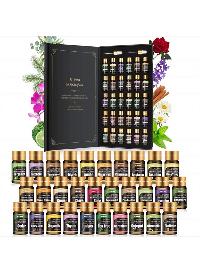 Wtrcsv Essential Oils Set -Essential Oils - 100% Natural Essential Oils-Perfect for Diffuser, Humidifier,Aromatherapy, Massage,Skin & Hair Care,30x5 ml(0.17fl.oz） - Image 1
