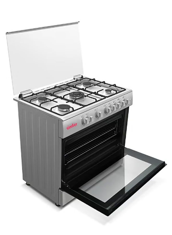 Simfer Gas Oven with Full Safety, 60×90 cm, Heavy-Duty Grates, Heat Distribution Fan, Stainless Steel, with Grill - Made in Turkish | F9502SGWHM-SMF04 - Image 3