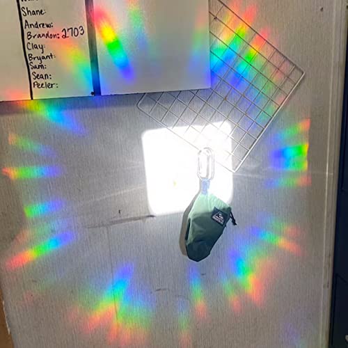 AREAWA Window Decals for Bird Strikes - 42 Rhombus Anti-Collision Window Clings to Save Birds from Window Collisions,Non Adhesive Prismatic Window Clings, Rainbow Suncatcher Stickers - Image 5