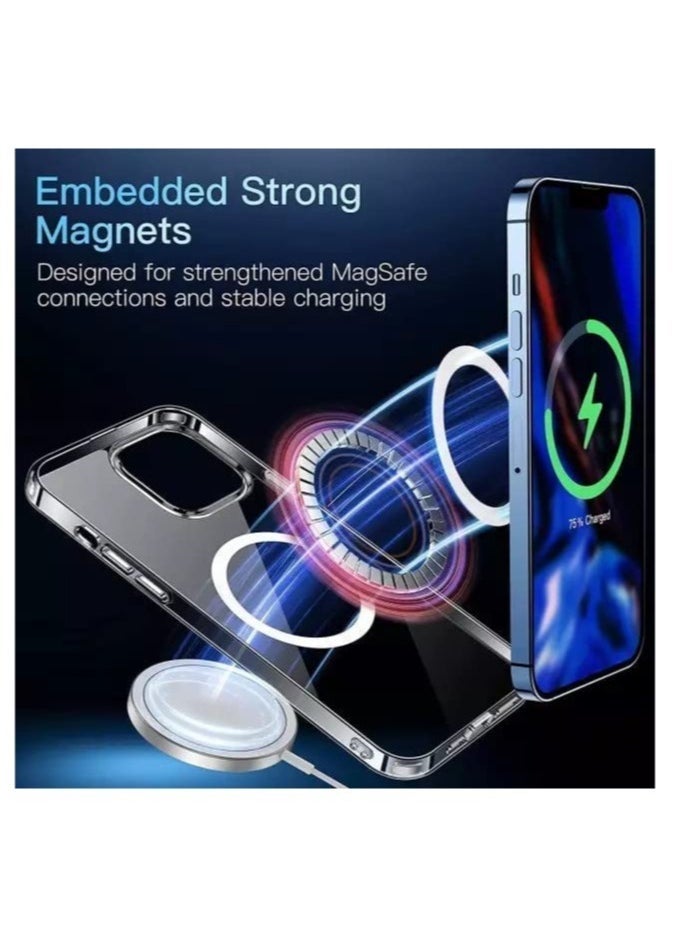 Iphone 14 Pro Case with Magnetic Ring Compatible with Mag-Safe Accessories, Slim Fit, Anti-Yellowing Shockproof Protective Case for Iphone 14 pro  - Image 2