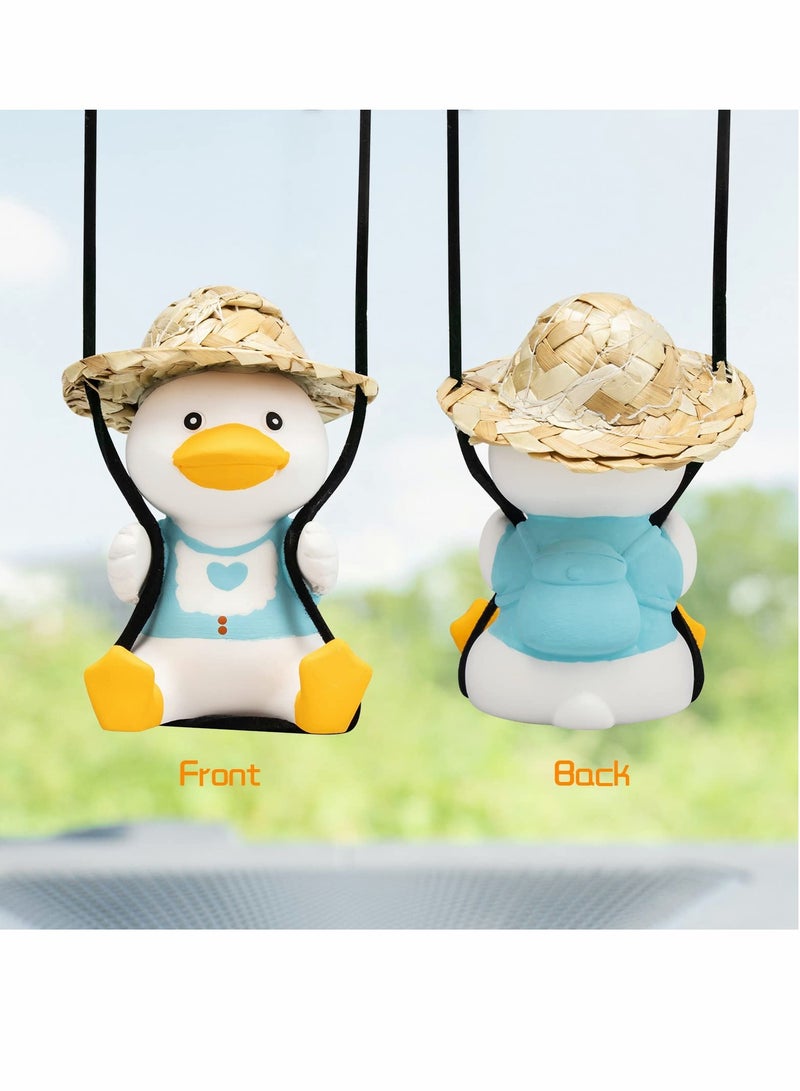 Excefore Car Pendant, Cute Swing Duck, Rear View Mirror Accessories  - Image 2