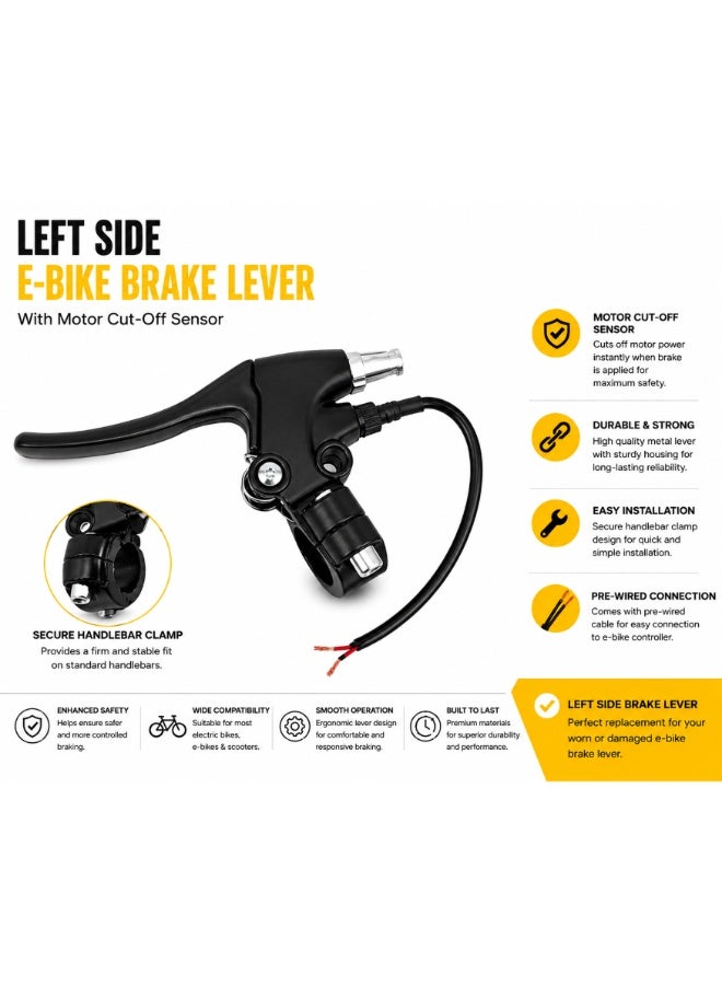 Fukukawa E-Bike Brake Lever Set with Motor Cut-Off Sensor, Left & Right Brake Levers, Pre-Wired Electric Bicycle Brake Handles for E-Bikes & Scooters - Image 4