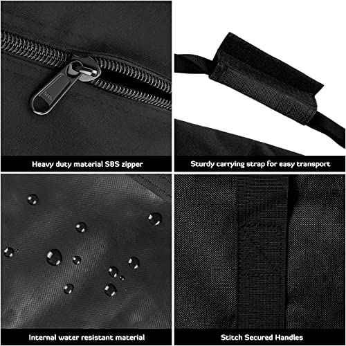 INFANZIA 24inch Sports Duffel Travel Bag, 56L Duffel Tote Bag with Upgrade Zipper, Water Resistant & Foldable Equipment Storage Bag for Camping Tent Tripod Fishing, 2PCS - Image 4