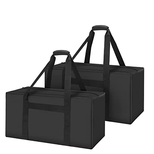 INFANZIA 24inch Sports Duffel Travel Bag, 56L Duffel Tote Bag with Upgrade Zipper, Water Resistant & Foldable Equipment Storage Bag for Camping Tent Tripod Fishing, 2PCS - Image 1