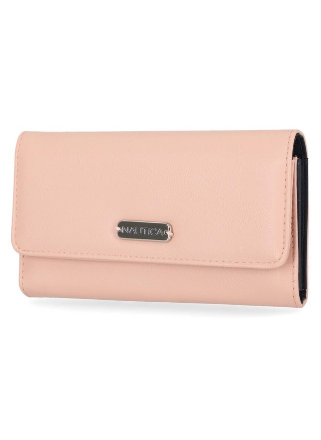 NAUTICA Women'S Rfid Wallet, Petal Pink, One Size  - Image 1