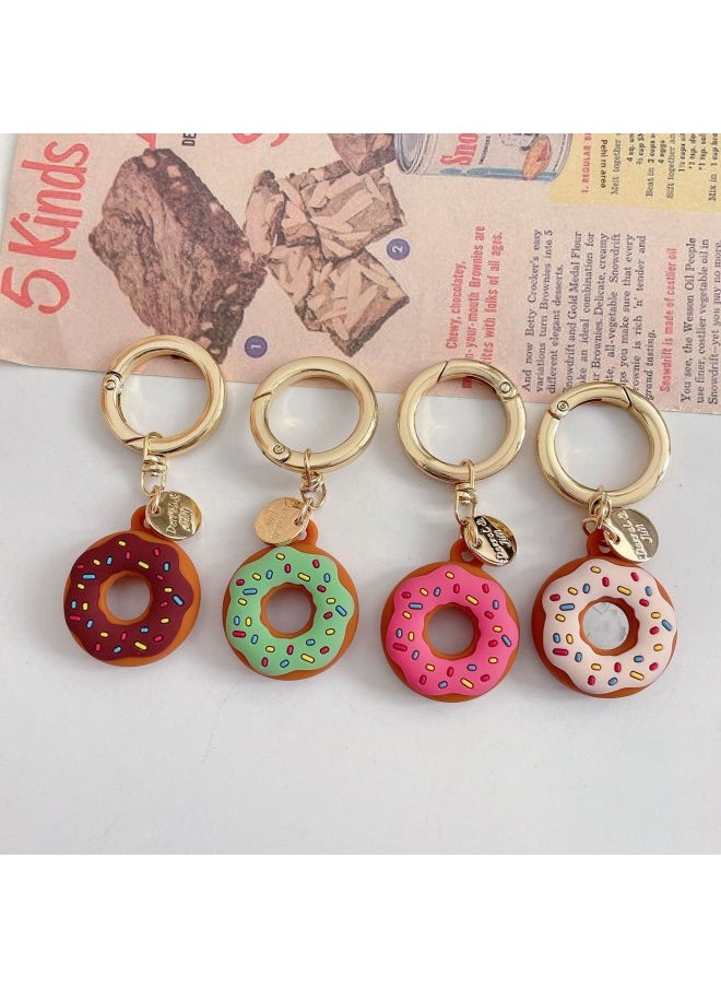 Generic - Applicable Airtag Protective Case For Apple Anti-lost Locator Protective Case Airtag Donut Silicone Protective Case Soft-Color:Beige-Applicable Model:For Apple AirTag Protective Case - Image 1
