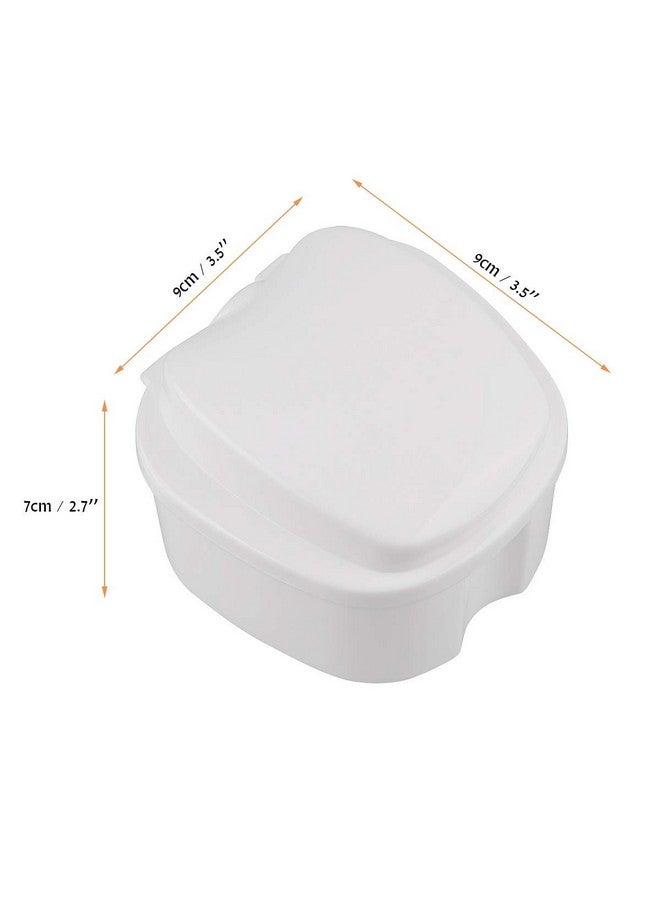 Coolrunner Denture Case, Denture Cup with Strainer, Coolrunner Denture Bath Box False Teeth Storage Box with Basket Net Container Holder for Travel, Retainer Cleaning - Image 2