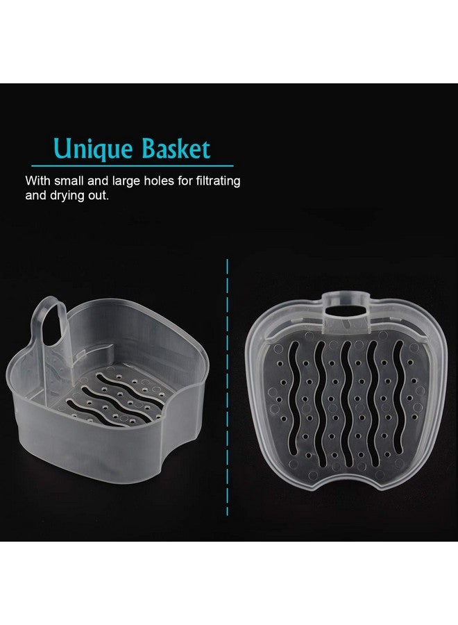 Coolrunner Denture Case, Denture Cup with Strainer, Coolrunner Denture Bath Box False Teeth Storage Box with Basket Net Container Holder for Travel, Retainer Cleaning - Image 4