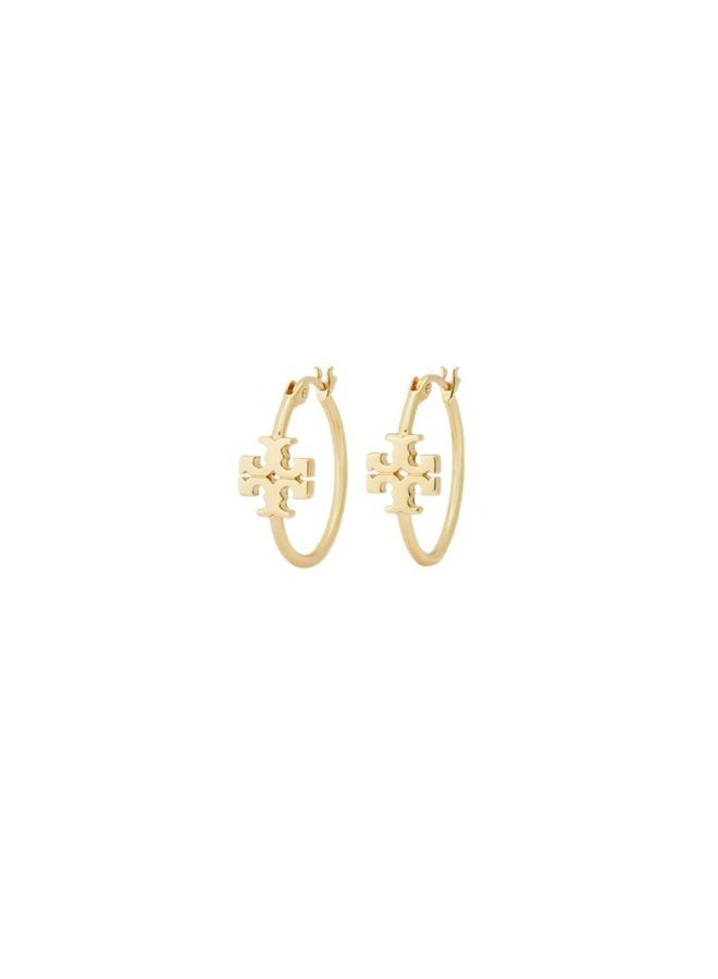 Burch Women's gold double T hoop earrings simple earrings - Image 3