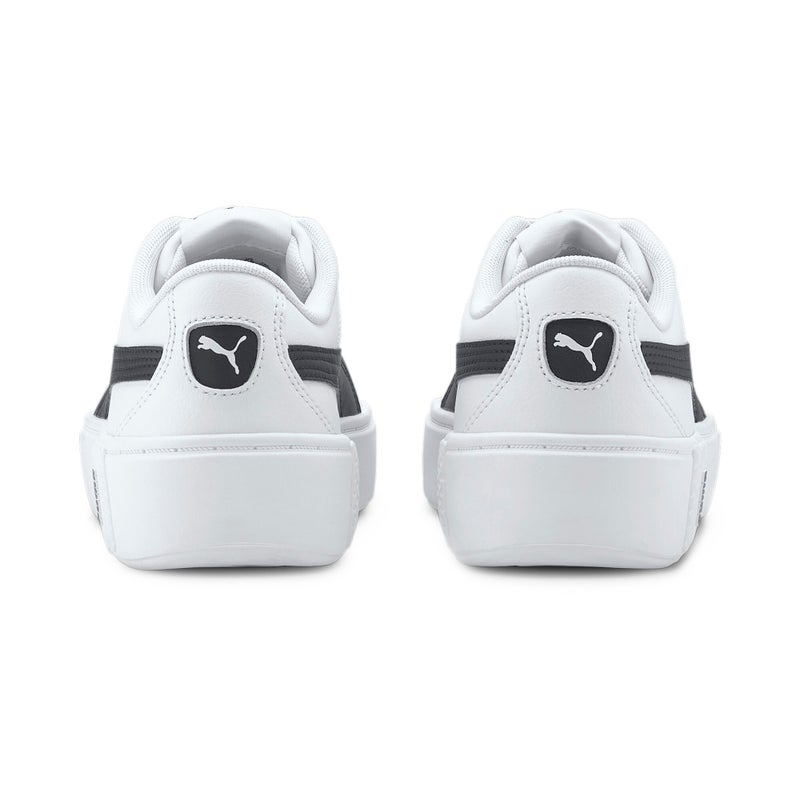 PUMA Smash Platform v2 L Womens White Black Trainers - Image 4