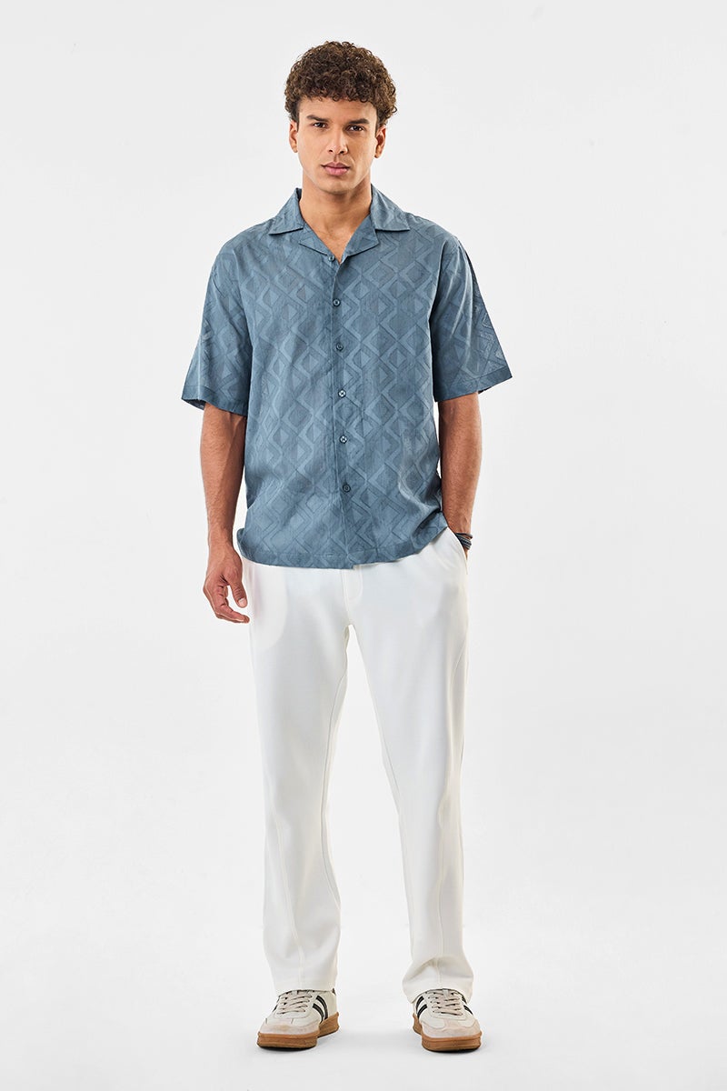 SNITCH Self-Design 100% Cotton Box Fit Shirt - Image 2