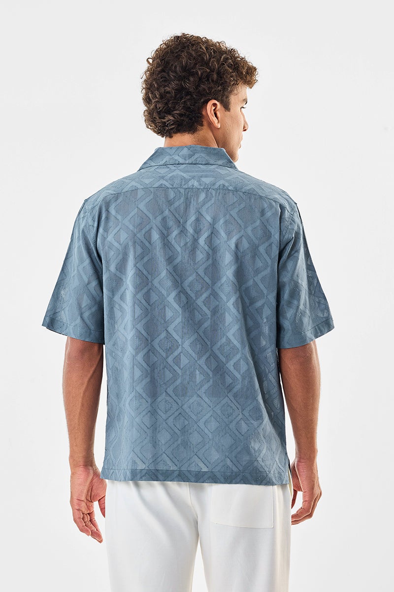 SNITCH Self-Design 100% Cotton Box Fit Shirt - Image 5